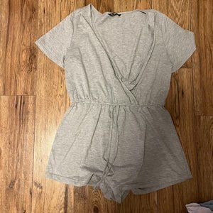NWOT SHEIN Surplice Neck Grey Romper